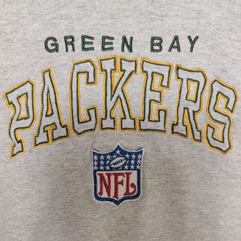 Men's Champion Green Bay Packers Gray Hoodie L - Picture 2 of 13